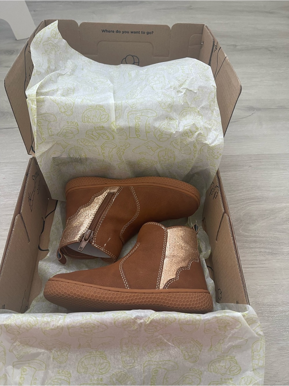 Livie & Luca Brown Slip-On Zip Toddler Boots - Picture 7 of 7